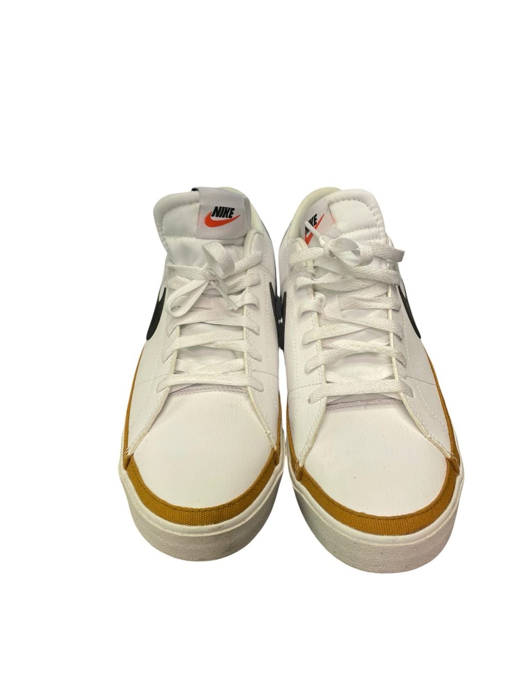 Nike Men’s White & Gold Low-Top Sneakers size 11